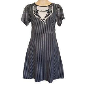 FAUX POSH BOUTIQUE Jack Skellington Nightmare Before Christmas Stripe Dress XL